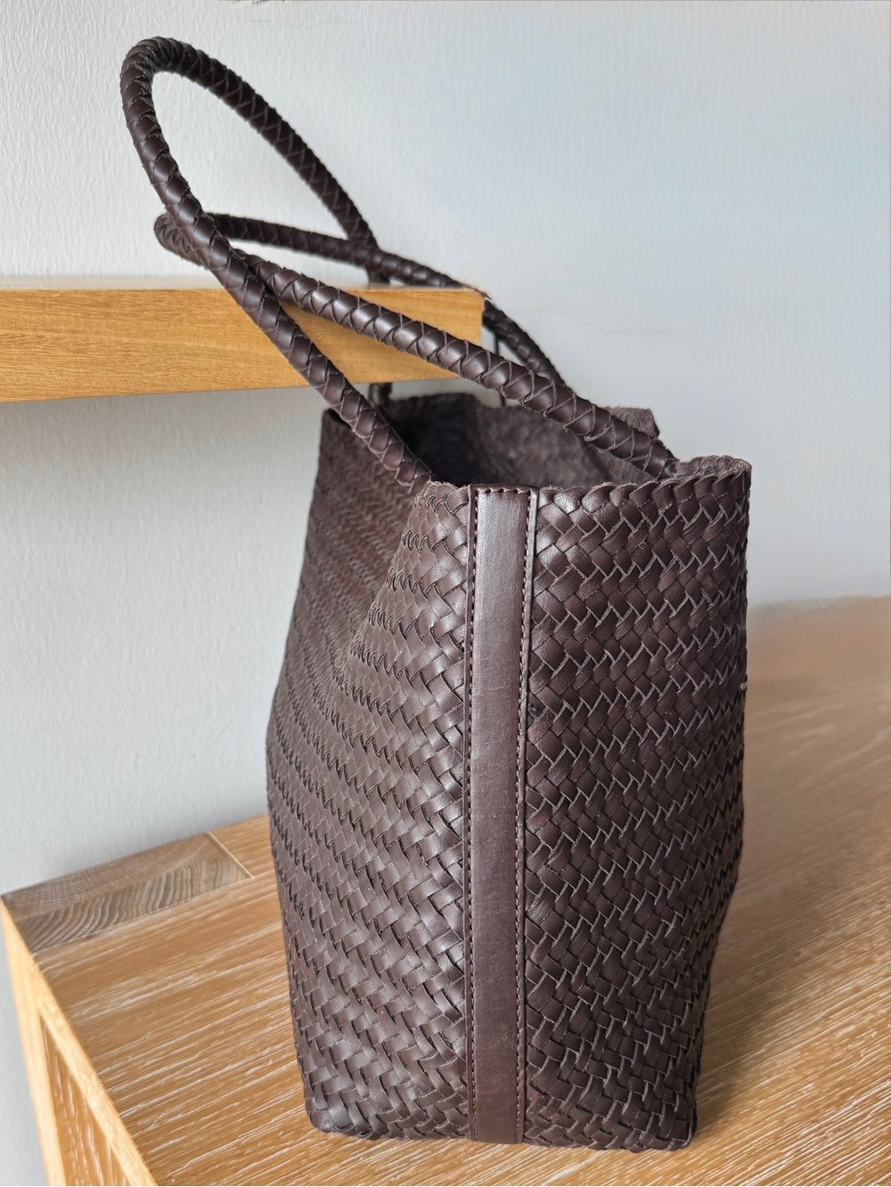 NWT! | MADEWELL The Signature Woven Tote in Coffee Bean | 100% Leather | NP318 - Picture 4 of 16